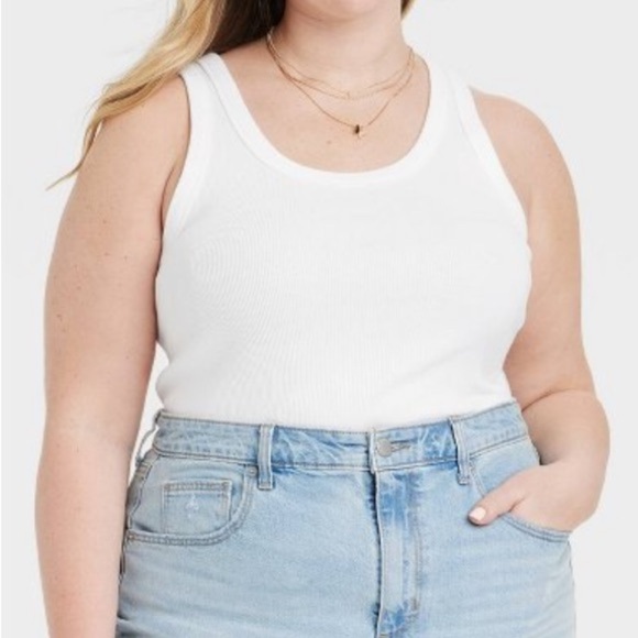 Universal Thread Bundle 90s Ribbed Stretch Tank Top Mauve White Brown Black L/XL - Picture 4 of 13